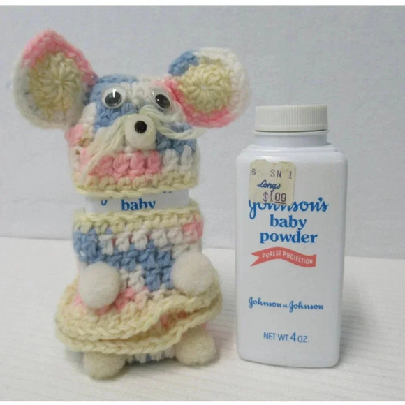 Vintage Johnson Baby Powder 4 oz Embossed Plastic Bottle Discontinued - 2 pk - Picture 1 of 5
